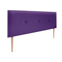 cabecero de polipiel liso con botones 150x105cm con patas camas 150 - lila