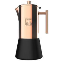 cecotec cafetera italiana moking 200 fabricada en acero inox apto para cocinas de gas electrica o vitroceramica