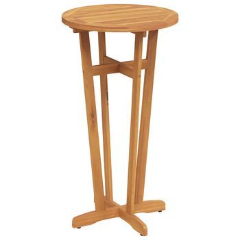 Mesa Alta De Jardín | Mesa De Exterior Madera Maciza De Acacia Ø60x105 Cm