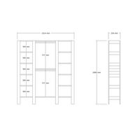armario city zafiro 1614x180x336 cm