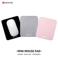 alfombrilla de raton exco ultra mini portatil pequena con borde cosido base de goma antideslizante para ordenador portatil