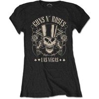 guns n roses camiseta manga larga top hat skull pistols las vegas para mujer