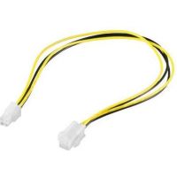 cable de alimentacion cpu premiumcord p4 34 cm amarillo y negro