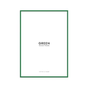 Marco de madera verde con acrílico - 60 x 80 cm