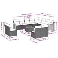 conjunto de sofas de jardin incluye cojines juego de 13 piezas