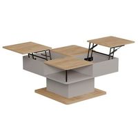 mesa de centro movira 80 x 45 cm con compartimentos vicco