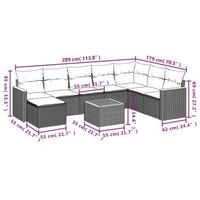conjunto de sofas de ocio al aire libre incluye cojines set de 9 piezas