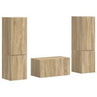 conjunto de mueble de tv 5 uds roble sonoma vidaxl