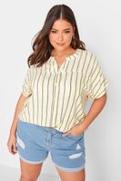 yours camisa marfil de rayas mujer curvy y tallas grandes yours