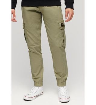 Superdry para hombre. M7011131A Pantalón cargo entallado Para verde (33/32), Casual, Algodón
