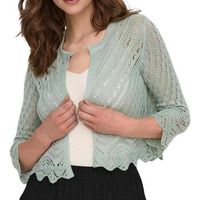 jdy chaqueta de punto sun 34 cropped para mujer