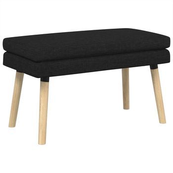 Banco De Doble Capa Negro 80 X 40 X 47 Cm Tela Vidaxl