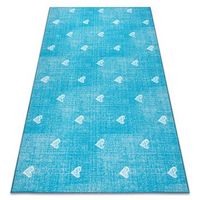 alfombra para ninos hearts jeans vintage corazones - turquesa 400x600 cm