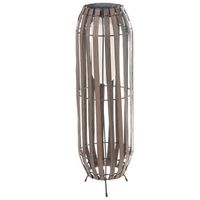linterna solar de jardin led para exteriores pantalla sintetica tejida estilo boho moderno marron oscuro muzizi