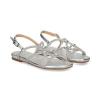 unisa sandalias planas mujer - plata talla 39