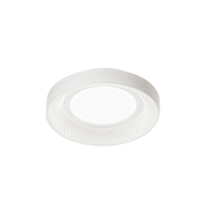 lampara de techo led hive en metal blanco mate 30w perenz o35cm