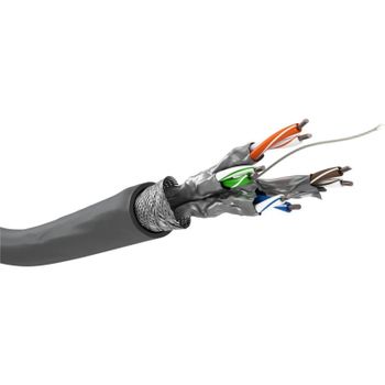 Cable de red Goobay 93955 Cat6 S/FTP 100 m gris alta protección