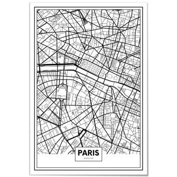 Panorama Cuadro De Metacrilato Mapa De Ciudad París 70x100 Cm