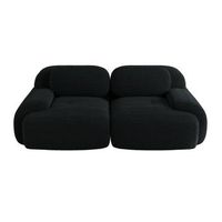 sofa esquinero relajante - sofa modular de 2 plazas - cine salon y dormitorio - negro