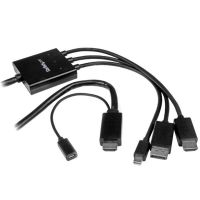 cable adaptador startech hdmi displayport y mini displayport a hdmi 2m