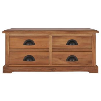 Mesa De Centro 68x68x30 Cm Madera - Marrón