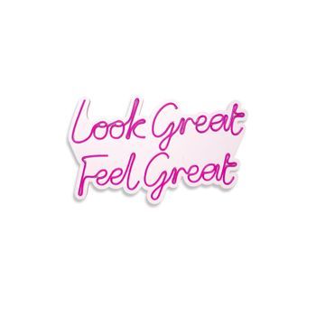 Iluminación Led Decorativa De Plástico Look Great Feel Great Rosa 36x58x2 Cm