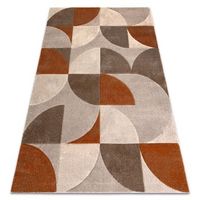alfombra arcana 2232 r beige  naranja geometrica moderna 120x170 cm