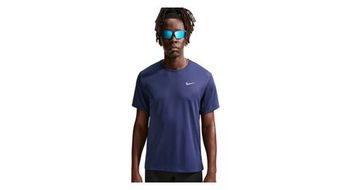 Camiseta de manga corta nike miler azul para hombre