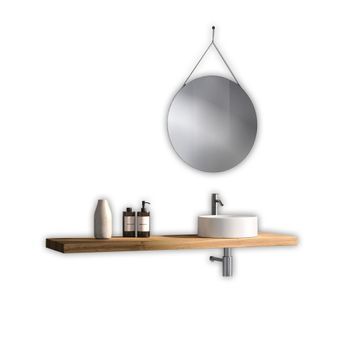Composición Baño De 3 Piezas Solmira Roble/blanco En Mdf