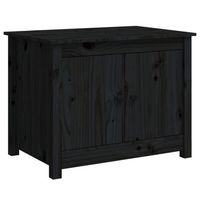 mesa de centro con 4 compartimentos diseno rustico clasico 71 x 49 x 55 cm madera maciza de pino color negro dec039744