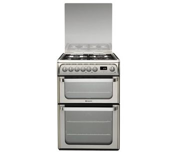 HOTPOINT HUD61X Dual Fuel Cooker - Stainless Steel, Stainless Steel