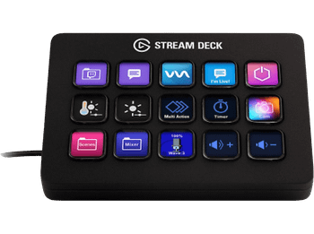 Capturadora de vídeo - Elgato Stream Deck MK.2 10GBA9901, Para PC y Mac, 15 Teclas macro, Negro
