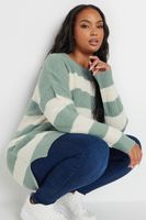 yours jersey de punto de rayas azules y blancas mujer curvy y tallas grandes yours