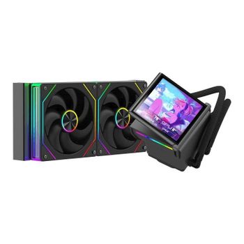 Refrigeración Líquida ProGaming GlacierView 240 LCD 240mm 2 Ventiladores ARGB Pantalla IPS