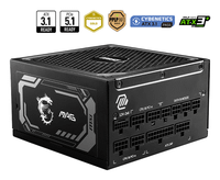 fuente de alimentacion msi mag a1250gl  1250w  atx 31  pcie 51  80 gold  modular