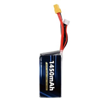 Batería LIPO HGLRC 22.2V 1450mAh 160C 6S XT60 para drones de carreras FPV Talons y Rekon5 Lite