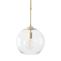lampara de techo cristal - metal dorado 30 x 130 cm