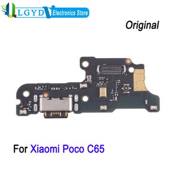 Placa de puerto de carga para Xiaomi Poco C65, pieza de repuesto para reparación de placa de alimentación USB de teléfono