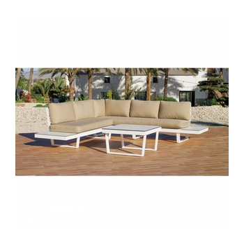 Conjunto Terraza Jardín Aluminio Loira-7 Rinconera 5 Plazas