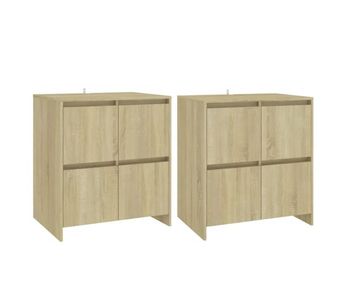 Vidaxl aparadores 2 uds madera de ingeniería roble sonoma 70x41x75 cm