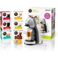 dolce gusto by krups mini me kp123b41 coffee machine starter kit - grey  black grey