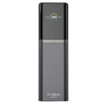 Power Bank Strong S19 12000mAh 176W Gris, Carga Rápida, 3 Salidas USB-C, TFT Display