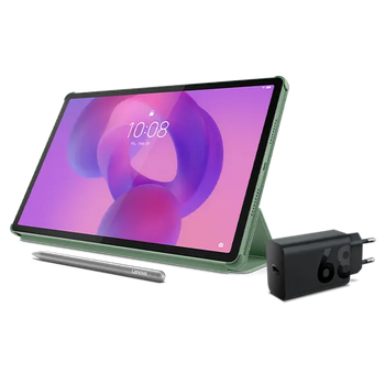 Lenovo Idea Tab Pro (8GB 256GB) (Wifi) - Luna Grey + Pen, Charging Adaptor & Folio (Green) MediaTek Dimensity 8300 Processor (3.35 GHz )/Android/256 GB UFS 4.0