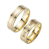 alianzas oro amarillo con diamantes ancho 6 mm