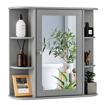 Mueble De Baño Con Espejo Mueble De Pared De Madera Para Baño