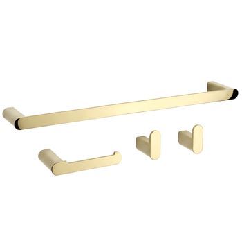 Juego De Colgadores De Baño Rea Mati Gold