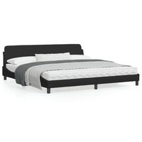 cama matrimonial  cama para adultos  estructura de cama con cabecero de tela negro 200x200 cm cfw757825