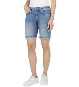 Pepe Jeans para mujer. PL801182IC1 Short Poppy azul (27), Casual, Algodón, Denim