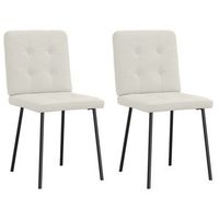 sillas de comedor 2 unidades terciopelo crema vidaxl