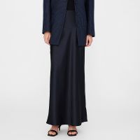 anine bing bar satin-silk maxi skirt - l